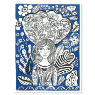 Djeco Blooms művészeti műhely színezőmappa virágos mintákkal