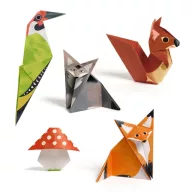 Djeco Origami Erdei séta készlet csomagolása erdei állatfigurákkal
