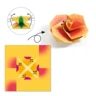 Djeco Origami Trópusokon papírhajtogató készlet színes trópusi mintás papírokkal