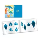 Djeco Origami Tengeri élőlények kreatív szett színes papírokkal és állatfigurákkal
