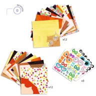 Djeco Origami Kedves arcok kreatív készlet doboza 4-7 éveseknek