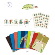 Djeco Origami Repülők kreatív papírhajtogató készlet színes mintás lapokkal