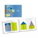 Djeco Origami Repülők kreatív papírhajtogató készlet színes mintás lapokkal
