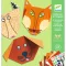 Djeco Origami Állatok kreatív szett színes papírokkal és állatfigurákkal