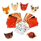 Djeco Origami Állatok kreatív szett színes papírokkal és állatfigurákkal