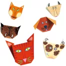 Djeco Origami Állatok kreatív szett színes papírokkal és állatfigurákkal
