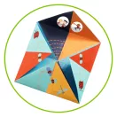 Djeco Origami Sótartó papírhajtogató készlet színes mintákkal