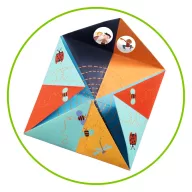 Djeco Origami Sótartó papírhajtogató készlet színes mintákkal
