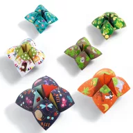 Djeco Origami Sótartó papírhajtogató készlet színes mintákkal