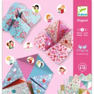 Djeco Origami Jósló papírhajtogatós készlet színes mintákkal gyerekeknek