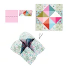Djeco Origami Jósló papírhajtogatós készlet színes mintákkal gyerekeknek