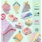 Djeco Origami Doboz hajtogatás készlet színes papírokkal és dobozokkal