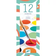   Djeco Gouache festék paletta - 12 klasszikus szín - 12 couleurs gouache