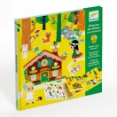 Djeco Histoires de stickers keményfedeles matricás album oldalnézetből
