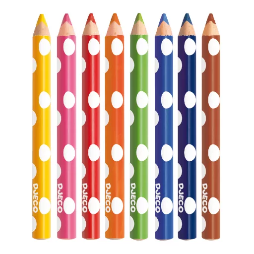 Djeco Színesceruza készlet piciknek - 8 szín - 8 colouring pencils for little ones