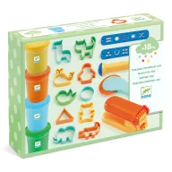   Djeco Gyurmaformázó készlet - Minden a gyurmázás kezdéséhez, 4 szín + 21 eszköz - Everything you need to start