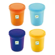   Djeco Gyurma - Pillegyurma 4 színben - 4 tubs of play dough, Plain flour