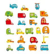 Djeco I love cars autós matricázó képkészítő készlet doboza