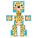 Djeco Totem Cubes Animo állatos építőjáték keménykarton kockákkal