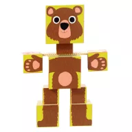   DJECO Építőjáték - Kockatestű állatos építő - Totem cubes Animo
