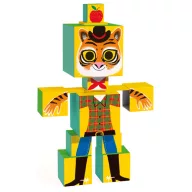   DJECO Építőjáték - Kockatestű állatos építő - Totem cubes Rigolo
