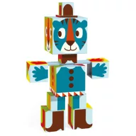   DJECO Építőjáték - Kockatestű állatos építő - Totem cubes Grafico