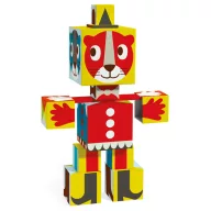   DJECO Építőjáték - Kockatestű állatos építő - Totem cubes Grafico
