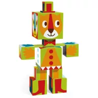   DJECO Építőjáték - Kockatestű állatos építő - Totem cubes Grafico