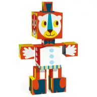   DJECO Építőjáték - Kockatestű állatos építő - Totem cubes Grafico