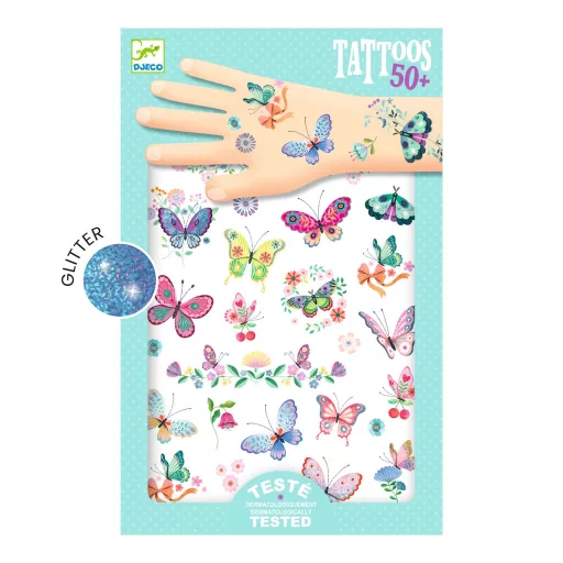 Djeco Tetováló matricák - Álompillangók - Dream butterflies
