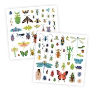 Djeco Microcosmos Rovarok és bogarak matrica szett színes illusztrációkkal