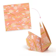 Djeco Origami 100 lapos készlet tavaszi mintás papírokkal 10x10 cm méretben