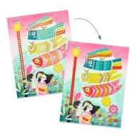 Djeco Mozaikkép készítés Japán hangulat Kyoto doboza és a készlet elemei