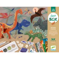 Djeco Kreatív műhely - 6 technika 1 dobozban - Dinoszauruszok világa készlet dobozban