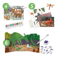   Djeco Kreatív műhely - 6 technika 1 dobozban - Dinoszauruszok világa - Dino Box