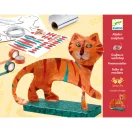 Djeco Művészeti műhely Szoborkészítés A tigris doboza és a kész szobor