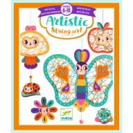 Djeco Artistic String art Kertemben varrókészlet színes cérnákkal és díszítőelemekkel