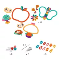 Djeco Artistic String art Kertemben varrókészlet színes cérnákkal és díszítőelemekkel
