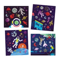Djeco Artistic Patch Űrben metálminta készítő szett űrhajós mintákkal
