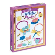 Djeco Artistic Plastic ékszerkészítő készlet hajba való kiegészítőkkel színes csomagolásban