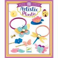 Djeco Artistic Plastic ékszerkészítő készlet hajba való kiegészítőkkel színes csomagolásban