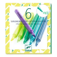   Djeco Szövegkiemelő toll készlet 6 csillámos színben, Mojito - Set of 6 glitter highlighters, Mojito