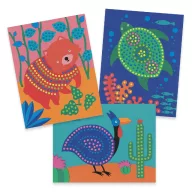   Djeco Képfestés pöttyökkel - Állatok pöttymintákkal - Pointillism
