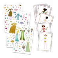  Djeco Papírbaba öltöztető - Nagyidők viseletei - Dresses through the seasons