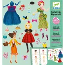 Djeco Papírbaba öltöztető - Régi idők divatja készlet elegáns figurákkal és ruhákkal