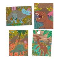 Djeco Karckép technika Dinoszauruszok készlet csomagolása T-Rexszel