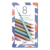   Djeco Színes ceruza készlet - 8 szín, metál - 8 metallic pencils