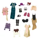 Djeco Papírbaba öltöztető - Elegáns gardrób - So chic wardrobe