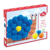 Djeco Pompom-kép készítés szett színes állatos képekkel és pomponokkal