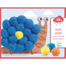 Djeco Pompom-kép készítés szett színes állatos képekkel és pomponokkal